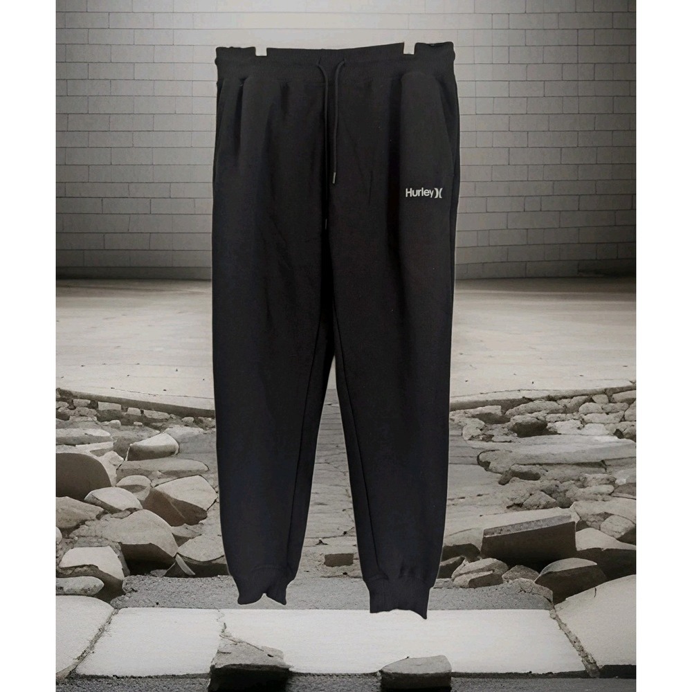 Hurley One and Only Jogger Mens Medium Black Fleece Sweatpants New With Tags
